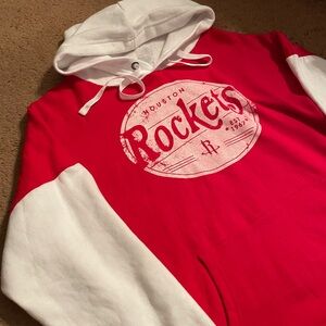 NEW! NBA Houston Rockets Red and White Basketball Hoodie